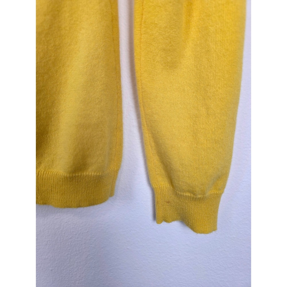 Ralph Lauren Womens Yellow Cashmere V Neck Button Front Cardigan Sweater Size S - Picture 5 of 8